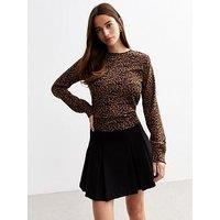 New Look Leopard Fine Knit Jumper - Brown