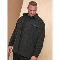 Badrhino Faux Wool Casual Jacket - Grey