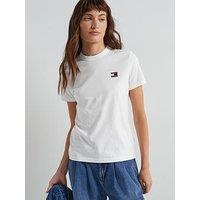 Tommy Jeans Badge Logo Relaxed T-Shirt - White