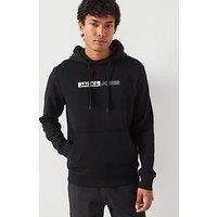 Jack & Jones Corp Logo Overhead Hoodie - Black