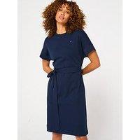 Tommy Hilfiger Tie Waist T-Shirt Dress - Navy