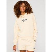Tommy Hilfiger Chest Logo Hoodie - Cream