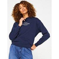Tommy Hilfiger Chest Logo Hoodie - Navy
