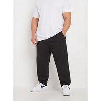 Badrhino Big & Tall Open Hem Joggers - Black