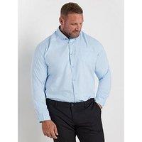 Badrhino Long Sleeve Oxford Shirt - Blue