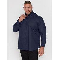 Badrhino Long Sleeve Oxford Shirt - Blue