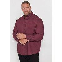 Badrhino Long Sleeve Oxford Shirt - Red