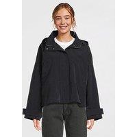 Calvin Klein Jeans Nylon Tie Waist Jacket - Black