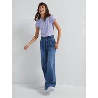 Calvin Klein Jeans Monogram Cropped T-Shirt - Purple