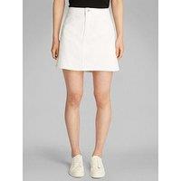 Calvin Klein Jeans Mini Denim Skirt - White