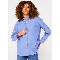 Tommy Hilfiger Poplin Stripe Shirt - Blue