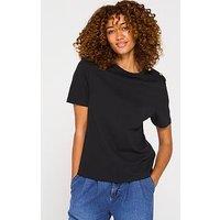 Tommy Hilfiger Gold Button Detailed T-Shirt - Black
