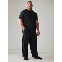 Badrhino Big & Tall Lounge Trouser & T-Shirt Set - Black