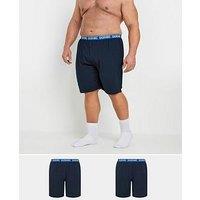 Badrhino Big & Tall 2 Pack Lounge Shorts - Blue