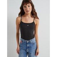Tommy Jeans Mini Badge Vest Top - Black