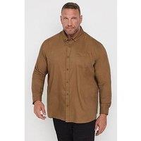 Badrhino Long Sleeve Oxford Shirt - Brown