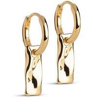 Enamel Copenhagen Tara Gold Hoops, 18Ct Gold-Plated And 925 Sterling Silver