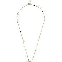 Enamel Copenhagen Lola Gold 40Cm Necklace, 18Ct Gold-Plated, 925 Sterling Silver And Black And White Enamel