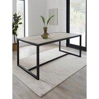 Very Home Harlem Grey Oak And Metal 180 Cm Dining Table - Fsc Certified