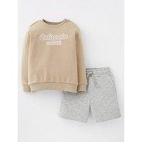 Mini V By Very Boys California Sweat And Short Set - Multi