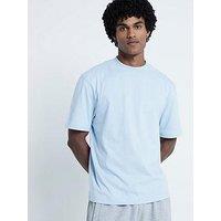 River Island Short Sleeve Ri Studio Regular Fit T-Shirt - Light Blue