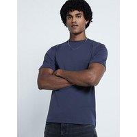River Island Short Sleeve Ri Studio Slim T-Shirt - Dark Grey