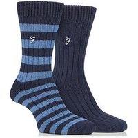 Farah 2 Pack Bamboo Boot Socks - Multi