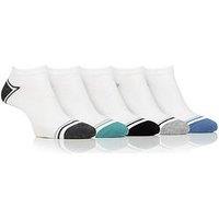 Farah 5 Pack Bamboo Plain Trainer Socks - White