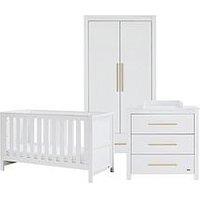 Tutti Bambini Tivoli 3 Piece Room Set - White - Inc Sprung Mattress