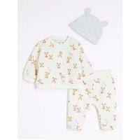 River Island Baby Baby Boys Bear Balloon Sweatshirt Set - Cream