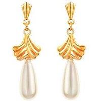 The Love Collection Pearl Vintage Drop Earrings