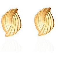 The Love Collection Grooved Vintage Stud Earrings