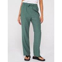 Everyday Linen Blend Trousers - Khaki