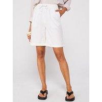 Everyday Linen Blend Shorts - White
