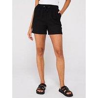 Everyday Short Linen Blend Shorts - Black