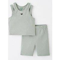 V By Very Girls Rib Top And Cycling Short - Multi