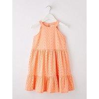 V By Very Girls Broderie Dress - Orange