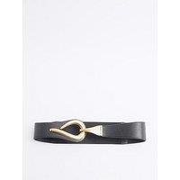 River Island Large Clip Waist Belt - Black