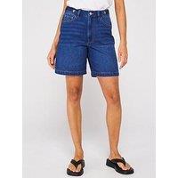 V By Very Denim Longline Shorts - Dark Wash