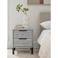 Very Home Harlem 2 Drawer Bedside Chest - Grey Oak - Fsc Certified