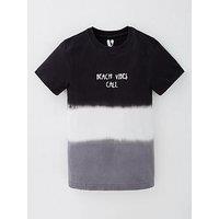 V By Very Boys Mono Dip Dye T-Shirt - Multi