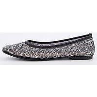 V By Very Mesh Ballerina Pump With Hotfix Studs