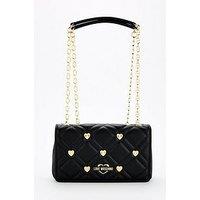 Love Moschino Quilted Small Heart Studded Crossbody Bag