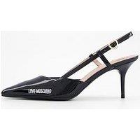 Love Moschino Logo Kitten Heel Court Shoe