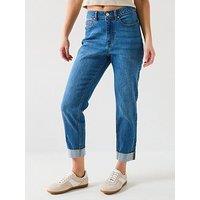 V By Very Girlfriend Straight Jeans - Dark Wash