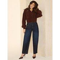 Michelle Keegan Barrel Jean - Dark Wash