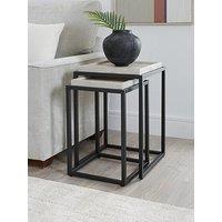 Very Home Harlem Square Nest Of 2 Tables - Grey Oak - Fsc Certified