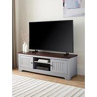 Very Home New Devon Tv Unit - Grey/Walnut - Fits Up To 55 Inch Tv - Fsc Certified