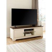 Very Home New Devon Tv Unit - Ivory/Walnut - Fits Up To 55 Inch Tv - Fsc Certified