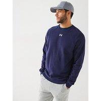 Under Armour Mens Training Rival Fleece Crew - Blue
